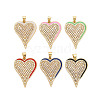 Brass Cubic Zirconia Pendants KK-T004-99-NF-1