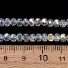 Electroplate Transparent Glass Beads Strands EGLA-A046-01A-21-4