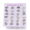 304 Stainless Steel Stud Earrings EJEW-N045-03P-2