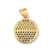 Brass Micro Pave Cubic Zirconia Pendants KK-B059-35G-D-2