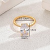 Elegant European and American Copper Zircon Oval Dove Egg Ring. MM3705-5-1