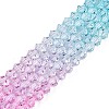 Gradient Color Baking Paint Glass Bead Strands X1-DGLA-A039-T6mm-A05-4
