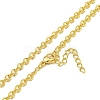 Rack Plating Brass Textured Rolo Chain Necklaces for Women NJEW-C059-25G-2