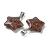 Natural Red Sesame Jasper Pendants G-B127-12P-03-2