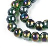 Electroplate Transparent Glass Beads Strands GLAA-T032-T8mm-AB22-3