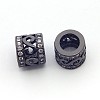 New Items Brass Micro Pave Cubic Zirconia Column Spacer Beads ZIRC-L007-04B-1