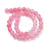 Cherry Quartz Glass Bead Strands G-R412-14-6mm-2