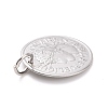 Non-Tarnish 304 Stainless Steel Coin Pendants LS-STAS-F183-05P-3