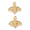 Brass Micro Pave Cubic Zirconia Charms KK-A281-09B-G-1