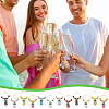 Autumn Pineapple Alloy Enamel Wine Glass Charms AJEW-GA00016-6