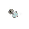 304 Stainless Steel White Synthetic Opal Threadless Labrets For Women Men WGF4990-57-1