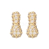 Brass Micro Pave Cubic Zirconia Stud Earrings EJEW-Z091-04G-I-2