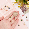 DICOSMETIC 16Pcs 8 Colors Rack Plating Brass Inlaid Cubic Zirconia Charms KK-DC0001-82-3