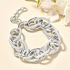 Punk & Hiphop Style Alloy Rolo Chains Link Bracelets for Women Men BJEW-K270-01P-3