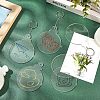 Transparent Acrylic Disc Pendants TACR-NB0001-07B-3