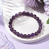 Natural Amethyst Beaded Stretch Bracelets for Women Men BJEW-JB11099-2