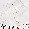 Brass Pendant Necklaces NJEW-R006-01G-01-5