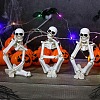 Halloween Theme Resin Skeleton Display Decorations PW-WG47124-02-3