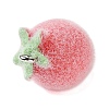 Fruit Theme Flocking Opaque Resin Pendants RESI-D017-04E-P-2