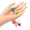 20Pcs 5 Style Handmade Polymer Clay Flower Beads CLAY-YW0001-76-4