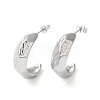 Non-Tarnish 304 Stainless Steel Arch Stud Earrings EJEW-K244-45P-1