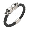 Braided Microfiber Leather Cord Bracelets BJEW-Q010-09A-4