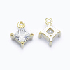 Long-Lasting Plated Brass Cubic Zirconia Charms KK-K204-B-018G-NF-2