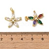 Brass Micro Pave Cubic Zirconia Pendants KK-R162-048G-3