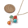 Natural & Synthetic Mixed Gemstone Cross Jewelry Set SJEW-JS01284-01-8