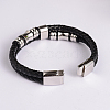 Braided Leather Cord Bracelets BJEW-L497-21B-3