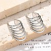 Brass Cuff Earrings for Women EJEW-U036-02P-3