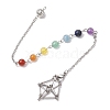 3Pcs 3 Styles 304 Stainless Steel Chain Macrame Pouch Empty Stone Holder Dowsing Pendulums HJEW-JM02327-3