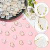 200Pcs 2 Colors Frosted Plastic Petal Pendants KY-FS0001-49-3