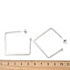 304 Stainless Steel Square Stud Earrings for Women EJEW-M089-06P-5