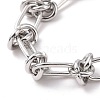 Non-Tarnish 304 Stainless Steel Knot Link Chain Bracelet for Men Women X-BJEW-E020-01P-2