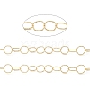Brass Textured Hexagon Link Chains CHC-M025-33G-2