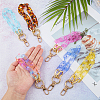6Pcs 6 Colors Transparent Acrylic Cable Chain Wristlet Straps HJEW-FH0001-24-4