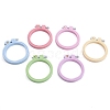 Adjustable ABS Plastic Flat Round Embroidery Hoops TOOL-PW0003-017-1