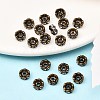 Brass Rhinestone Spacer Beads RB-A014-L6mm-01AB-NF-4