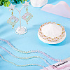 12 Strands 3 Styles Gradient Color Baking Paint Glass Bead Strands DGLA-TA0001-21C-8