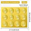 34 Sheets Self Adhesive Gold Foil Embossed Stickers DIY-WH0509-030-2