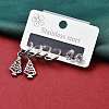 3 Pairs 3 Styles Christmas 304 Stainless Steel Hoop & Stud Earring Sets for Women EJEW-K279-14P-1