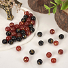 2 Sets 2 Colors Dyed & Heated Natural Black Agate & Red Agate Beads G-TA0001-45-7