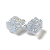 UV Plating Rainbow Iridescent Acrylic Beads X-PACR-M002-01-6