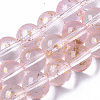 Transparent Spray Painted Glass Bead Strands X-GLAA-N035-03D-B06-1