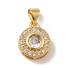 Brass Micro Pave Cubic Zirconia Pendants KK-B059-26G-1