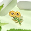 Sunflower Enamel Pins JEWB-P045-02B-G-3