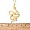 304 Stainless Steel Snake Pendant Necklaces for Women Men NJEW-Z063-03G-08-3