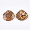 Synthetic Gold Line Regalite/Imperial Jasper/Sea Sediment Jasper Pendants G-S329-042D-2