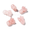 Natural Rose Quartz Dog Healing Figurines DJEW-Z005-05A-1